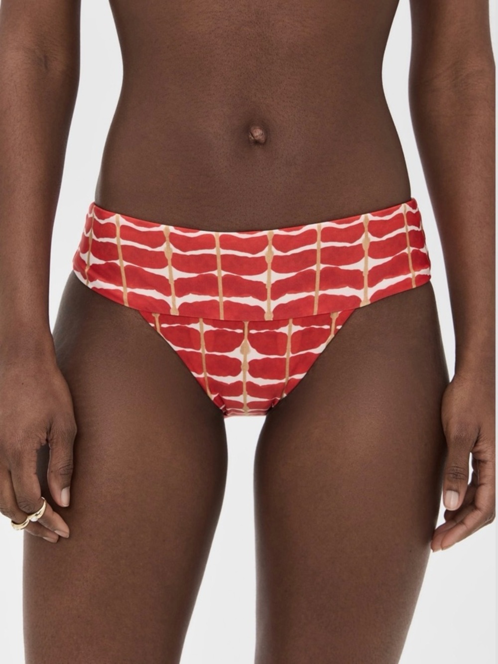 Vix Paula Hermanny Agni Hanna Red Full coverage swim Bikini panty Bottoms small